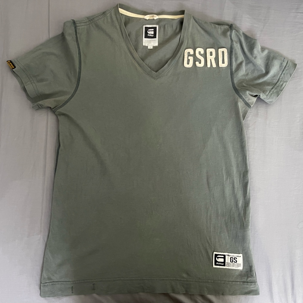 G Star Raw Denim T Shirt in army green